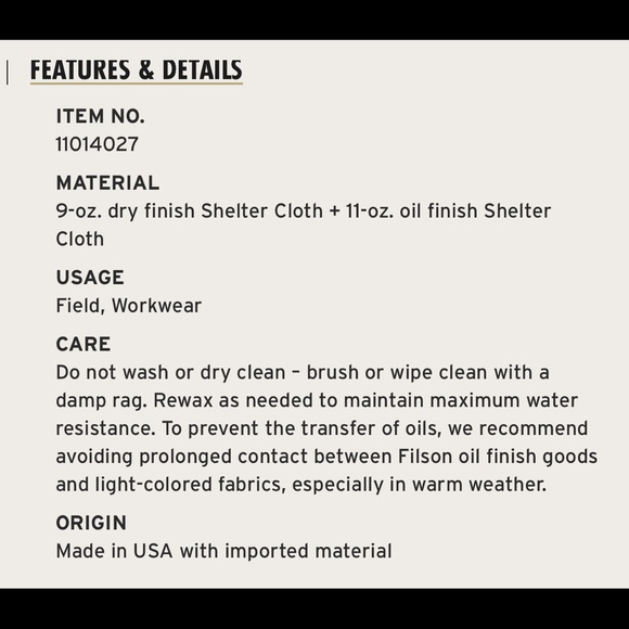 FILSON Shelter Cloth Brush Pants - Men’s 30 - Picture 8 of 12